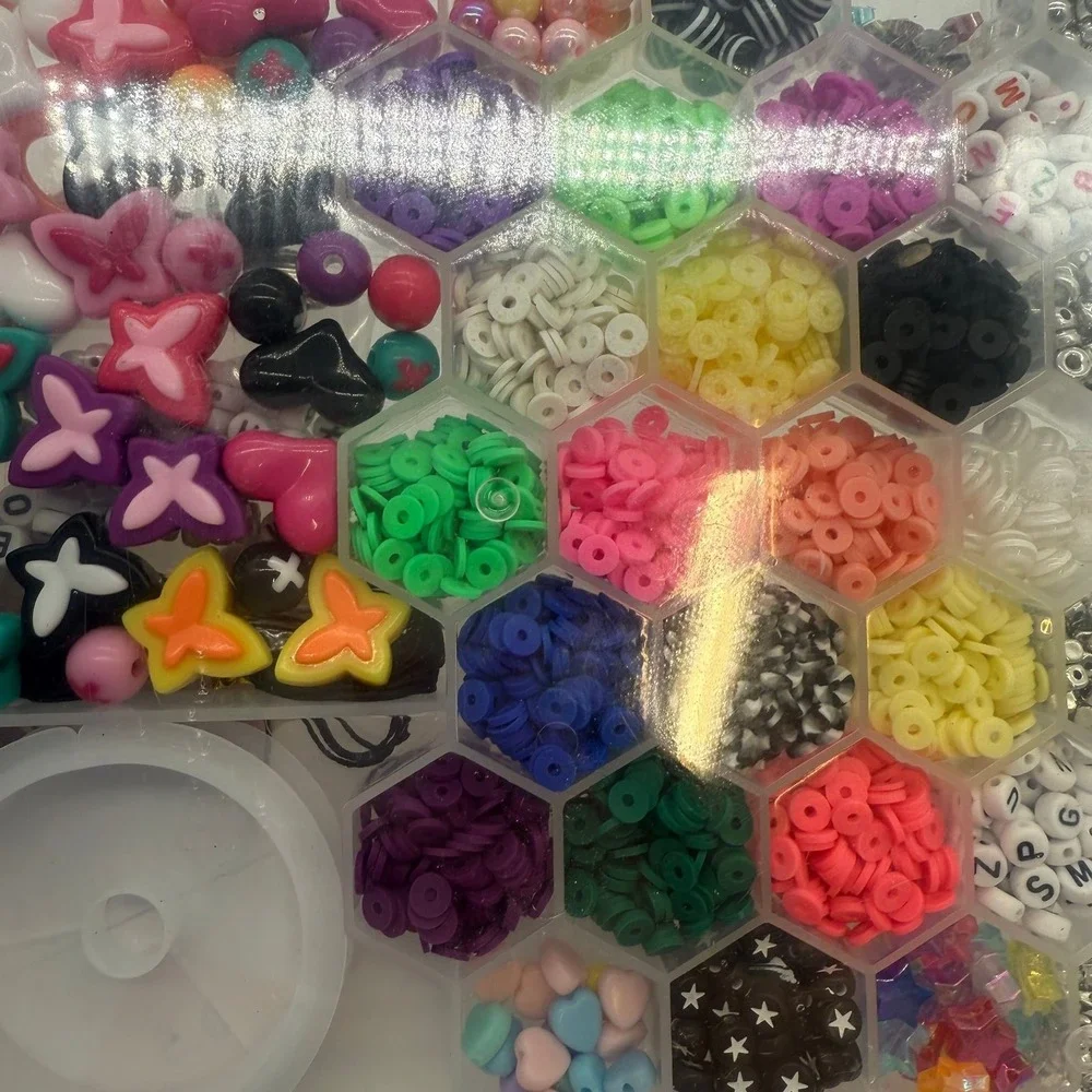 Clay Beads Bracelet Making‎ Kit Letter Charms NEW jewelry DIY kidcore handmade